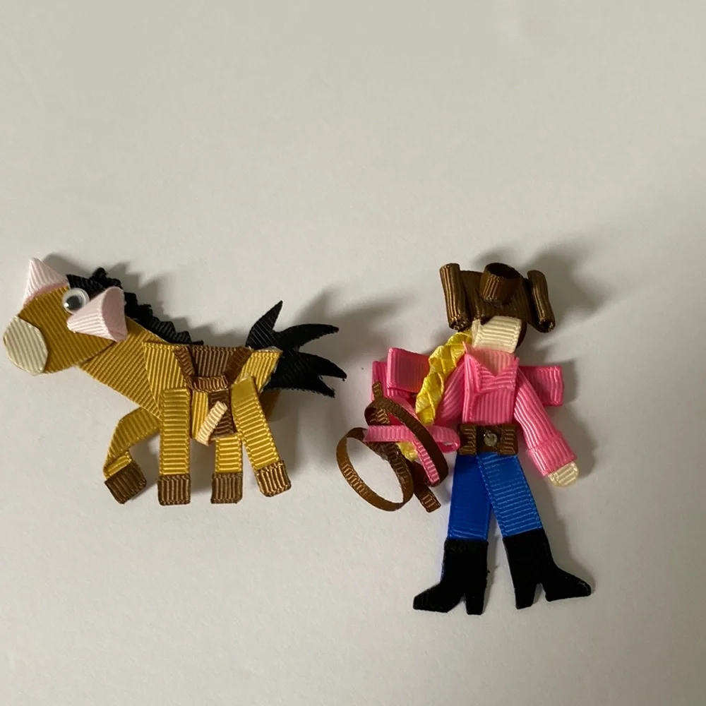Western Cowgirl Horse Hair Clips